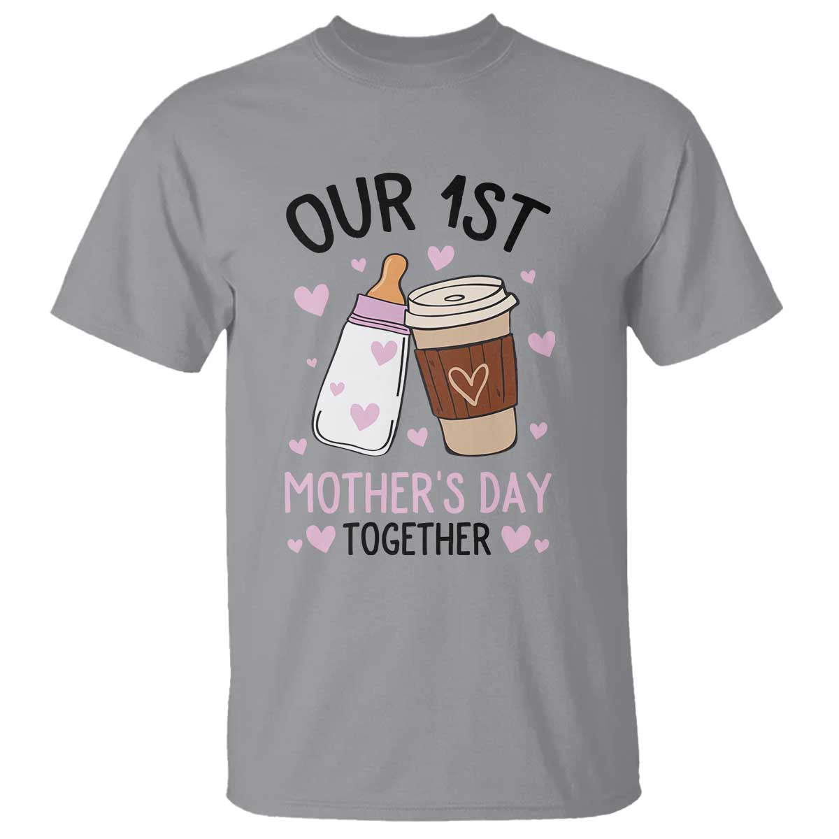 Funny Our First Mother's Day Together T Shirt Mom And Baby Matching