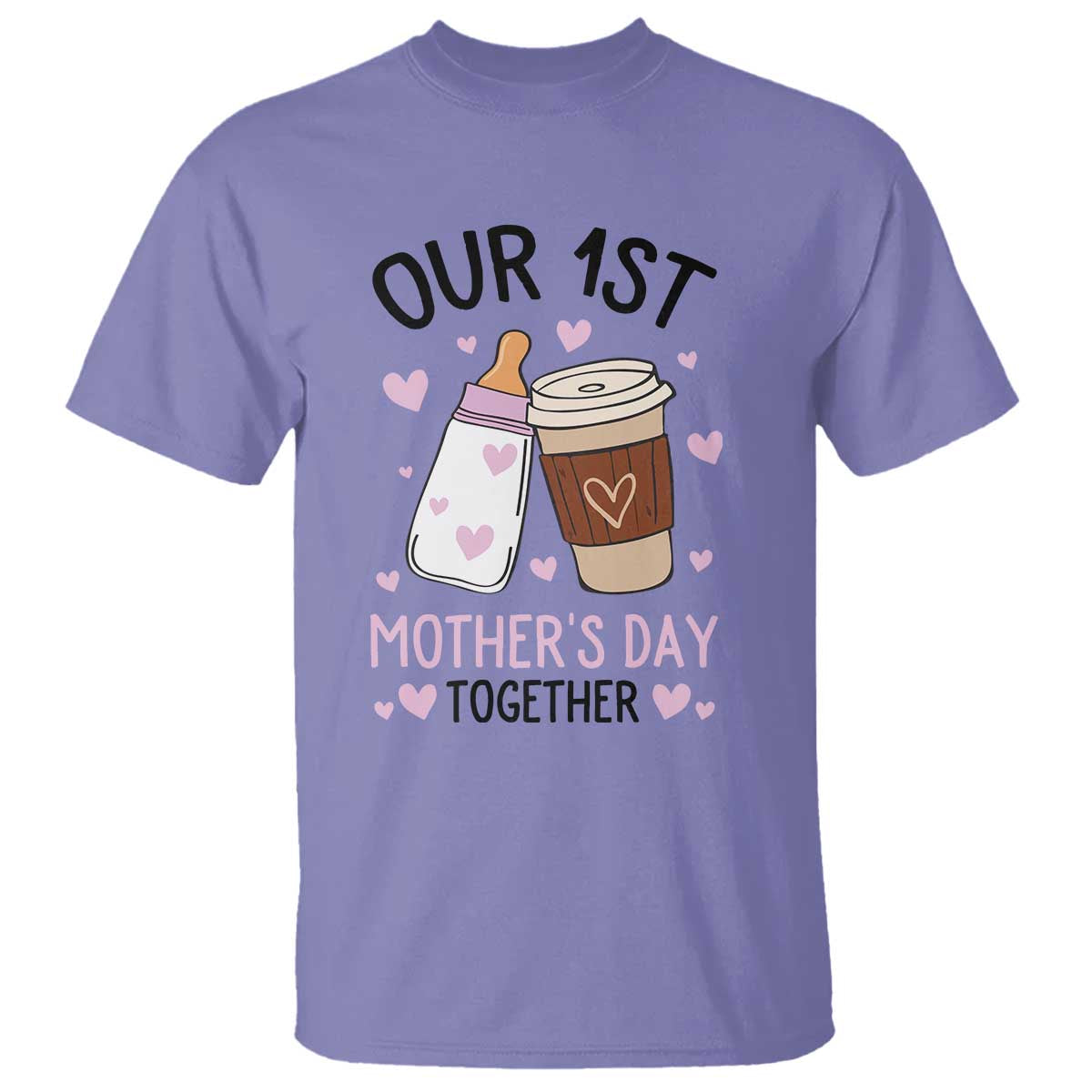 Funny Our First Mother's Day Together T Shirt Mom And Baby Matching