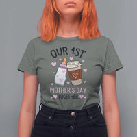 Funny Our First Mother's Day Together T Shirt For Women Mom And Baby Matching