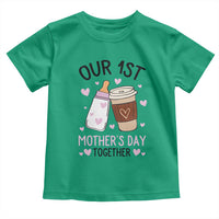 Funny Our First Mother's Day Together Toddler T Shirt Mom And Baby Matching