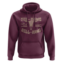 Funny Yee Haws And Hell Naws Hoodie Western Country Cowboy Longhorn Skull