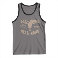 Funny Yee Haws And Hell Naws Tank Top Western Country Cowboy Longhorn Skull