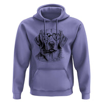 Funny Golden Retirever Dog Mom Hoodie Heart Shaped Sunglasses