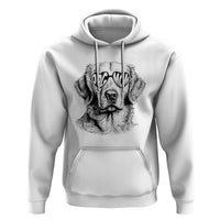 Funny Golden Retirever Dog Mom Hoodie Heart Shaped Sunglasses