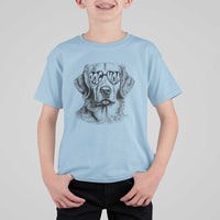 Funny Golden Retirever Dog Mom T Shirt For Kid Heart Shaped Sunglasses