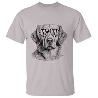 Funny Golden Retirever Dog Mom T Shirt Heart Shaped Sunglasses