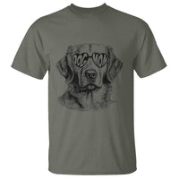 Funny Golden Retirever Dog Mom T Shirt Heart Shaped Sunglasses