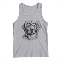 Funny Golden Retirever Dog Mom Tank Top Heart Shaped Sunglasses