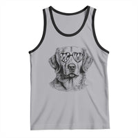 Funny Golden Retirever Dog Mom Tank Top Heart Shaped Sunglasses
