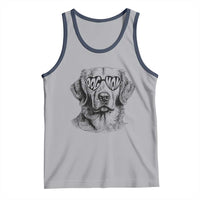 Funny Golden Retirever Dog Mom Tank Top Heart Shaped Sunglasses