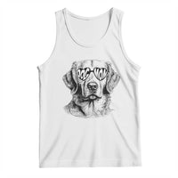 Funny Golden Retirever Dog Mom Tank Top Heart Shaped Sunglasses