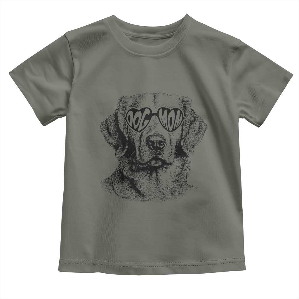 Funny Golden Retirever Dog Mom Toddler T Shirt Heart Shaped Sunglasses