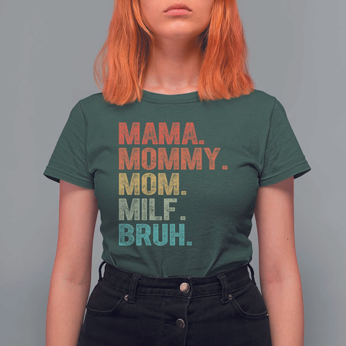 Funny Mama Mommy Mom Milf Bruh T Shirt For Women Mother's Day