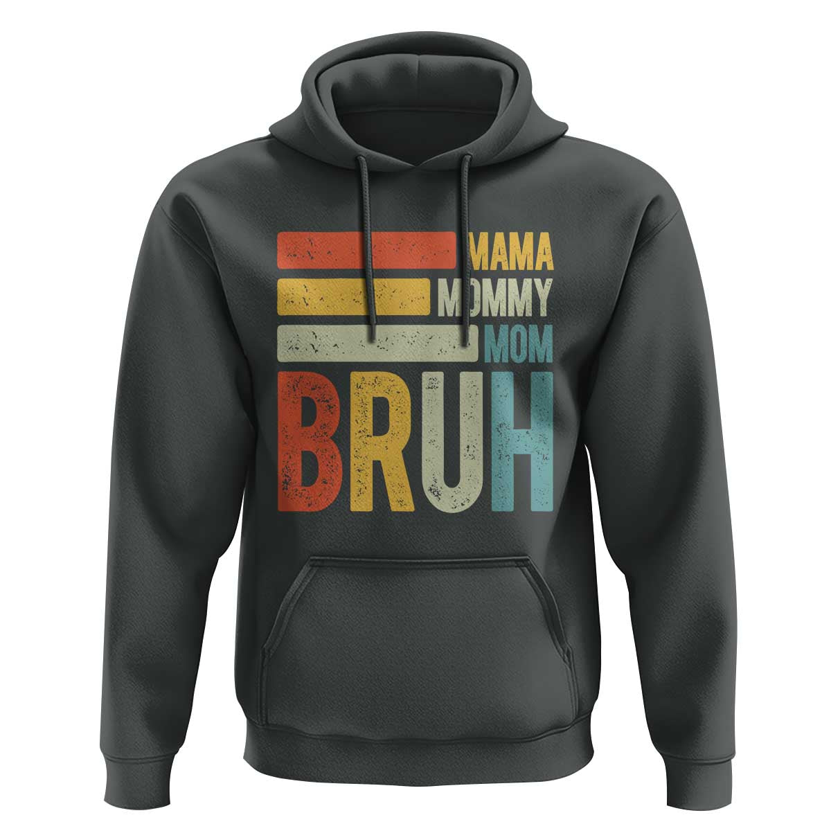 Funny Mama Mommy Mom Bruh Hoodie Mother's Day Vintage Stripes