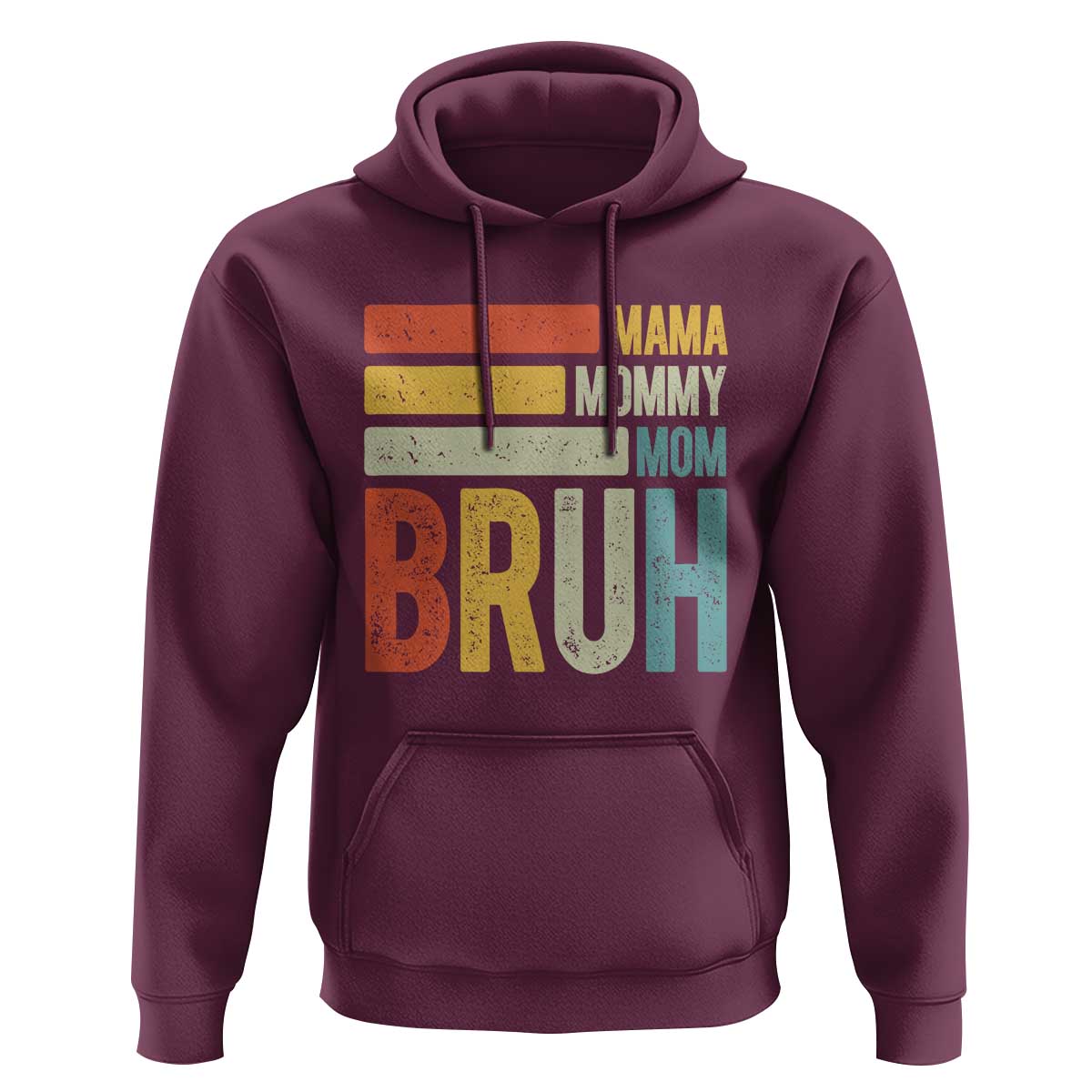 Funny Mama Mommy Mom Bruh Hoodie Mother's Day Vintage Stripes