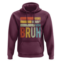 Funny Mama Mommy Mom Bruh Hoodie Mother's Day Vintage Stripes