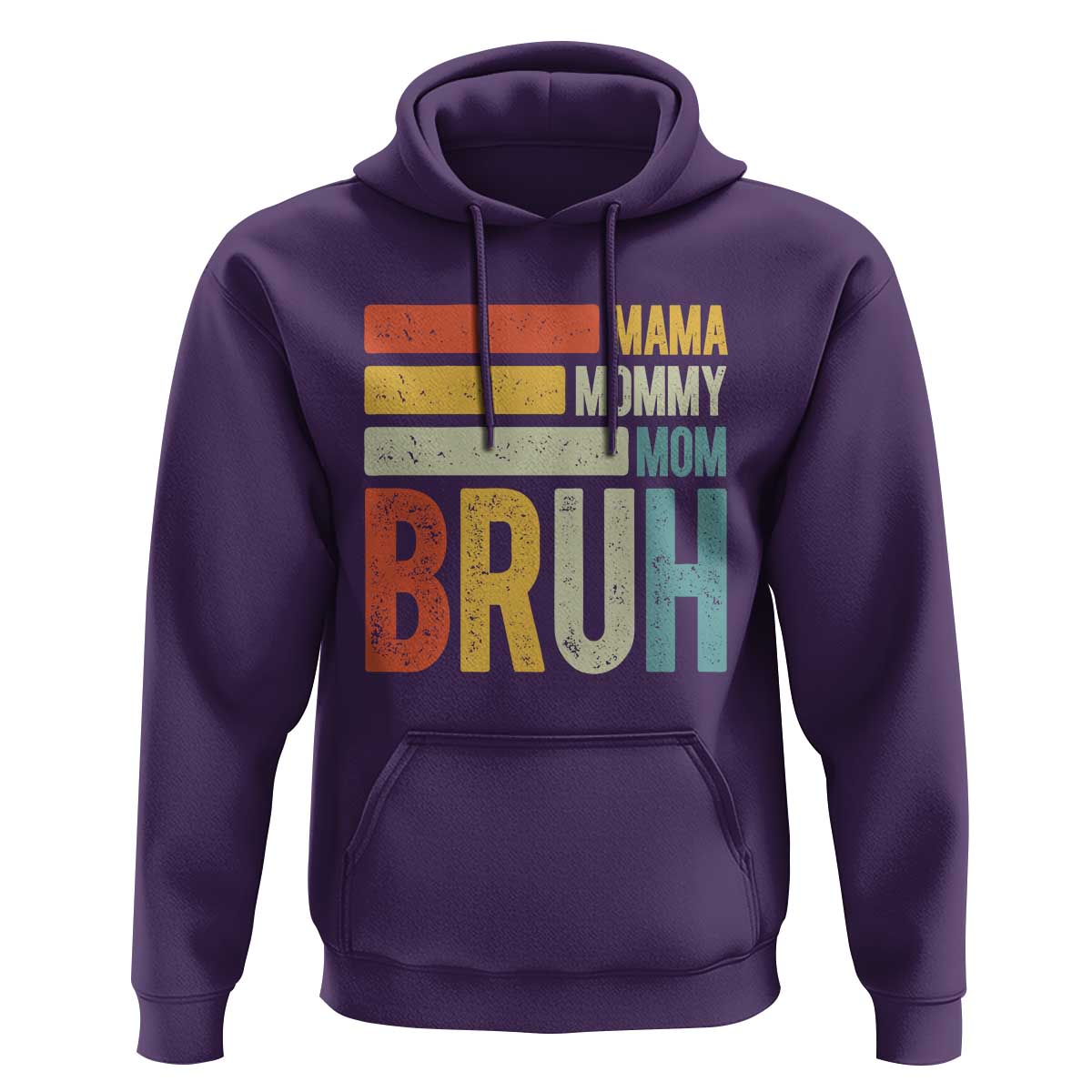 Funny Mama Mommy Mom Bruh Hoodie Mother's Day Vintage Stripes