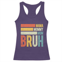 Funny Mama Mommy Mom Bruh Racerback Tank Top Mother's Day Vintage Stripes