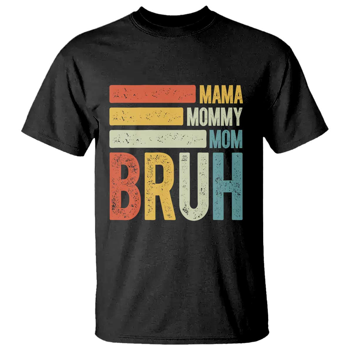 Funny Mama Mommy Mom Bruh T Shirt Mother's Day Vintage Stripes