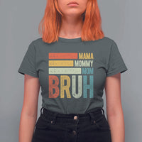 Funny Mama Mommy Mom Bruh T Shirt For Women Mother's Day Vintage Stripes