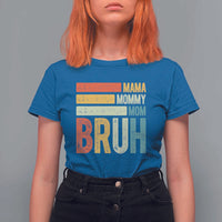 Funny Mama Mommy Mom Bruh T Shirt For Women Mother's Day Vintage Stripes