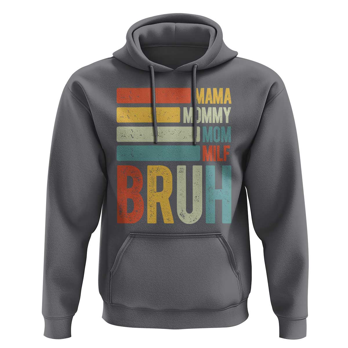 Funny Mama Mommy Mom Milf Bruh Hoodie Mother's Day Vintage Stripes