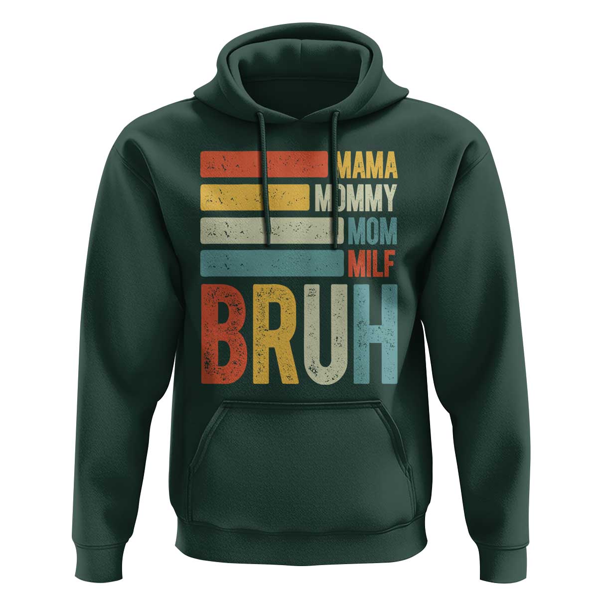 Funny Mama Mommy Mom Milf Bruh Hoodie Mother's Day Vintage Stripes