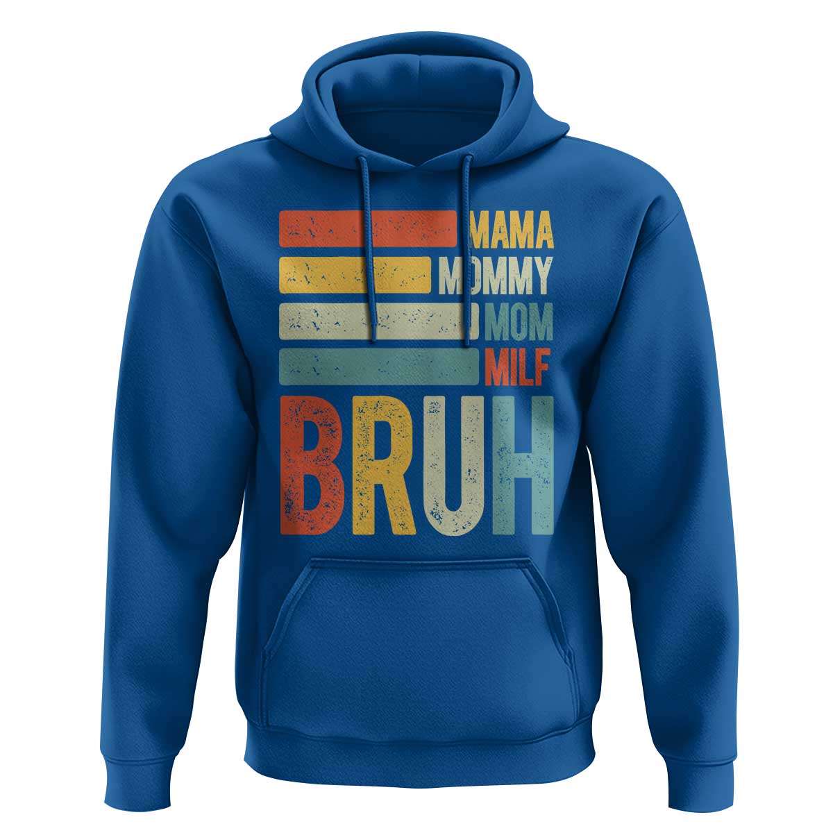 Funny Mama Mommy Mom Milf Bruh Hoodie Mother's Day Vintage Stripes