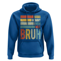 Funny Mama Mommy Mom Milf Bruh Hoodie Mother's Day Vintage Stripes