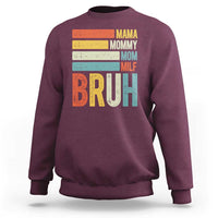 Funny Mama Mommy Mom Milf Bruh Sweatshirt Mother's Day Vintage Stripes