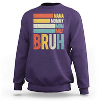 Funny Mama Mommy Mom Milf Bruh Sweatshirt Mother's Day Vintage Stripes