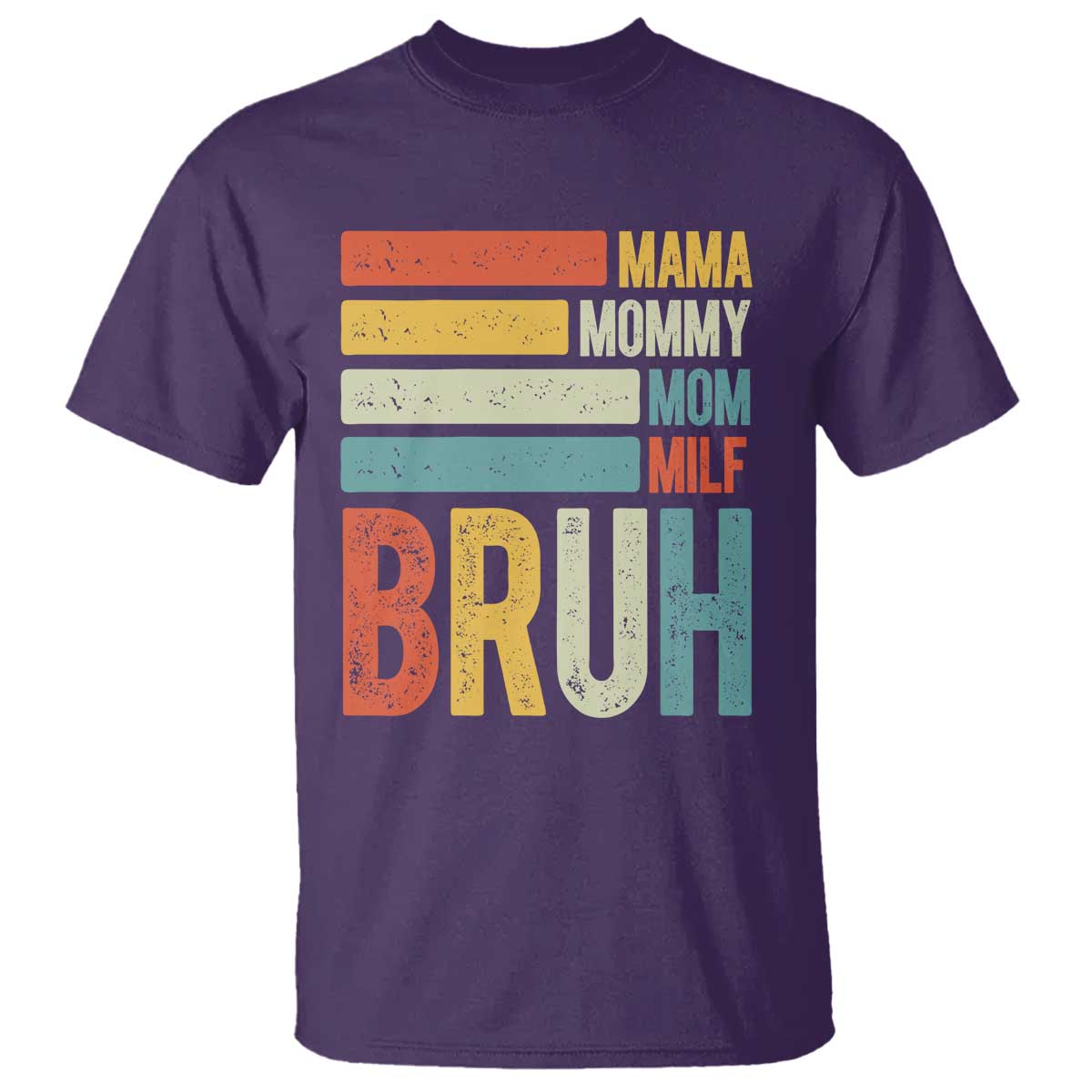 Funny Mama Mommy Mom Milf Bruh T Shirt Mother's Day Vintage Stripes
