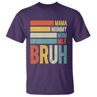 Funny Mama Mommy Mom Milf Bruh T Shirt Mother's Day Vintage Stripes