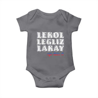 Haitian Pride Baby Onesie Haitian Lekol Legliz Lakay Haiti Flag Creole Saying