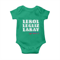 Haitian Pride Baby Onesie Haitian Lekol Legliz Lakay Haiti Flag Creole Saying