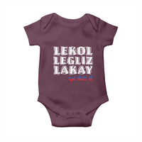 Haitian Pride Baby Onesie Haitian Lekol Legliz Lakay Haiti Flag Creole Saying