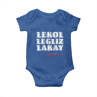 Haitian Pride Baby Onesie Haitian Lekol Legliz Lakay Haiti Flag Creole Saying