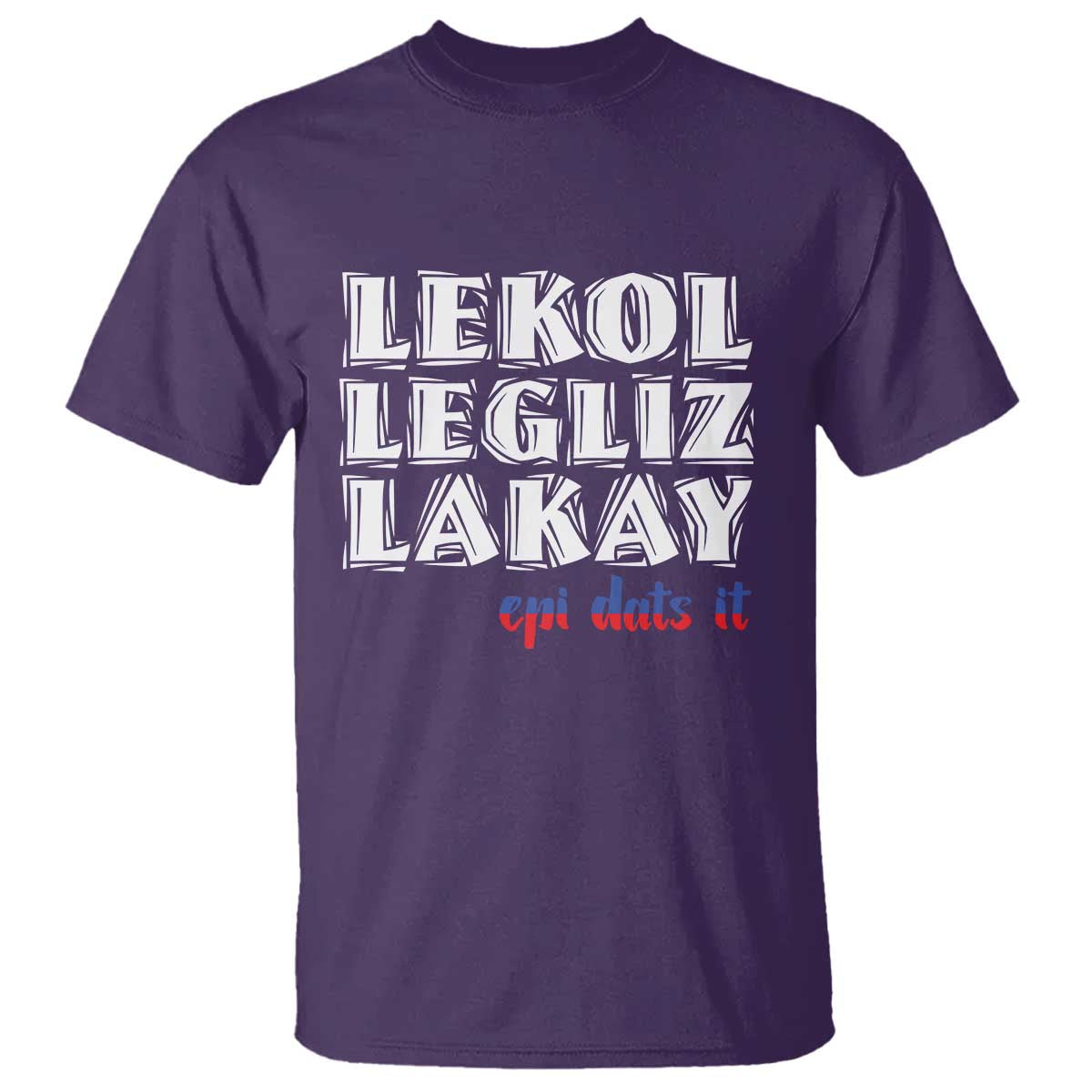 Haitian Pride T Shirt Haitian Lekol Legliz Lakay Haiti Flag Creole Saying