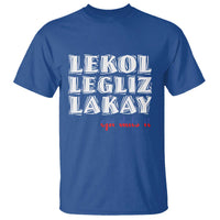 Haitian Pride T Shirt Haitian Lekol Legliz Lakay Haiti Flag Creole Saying