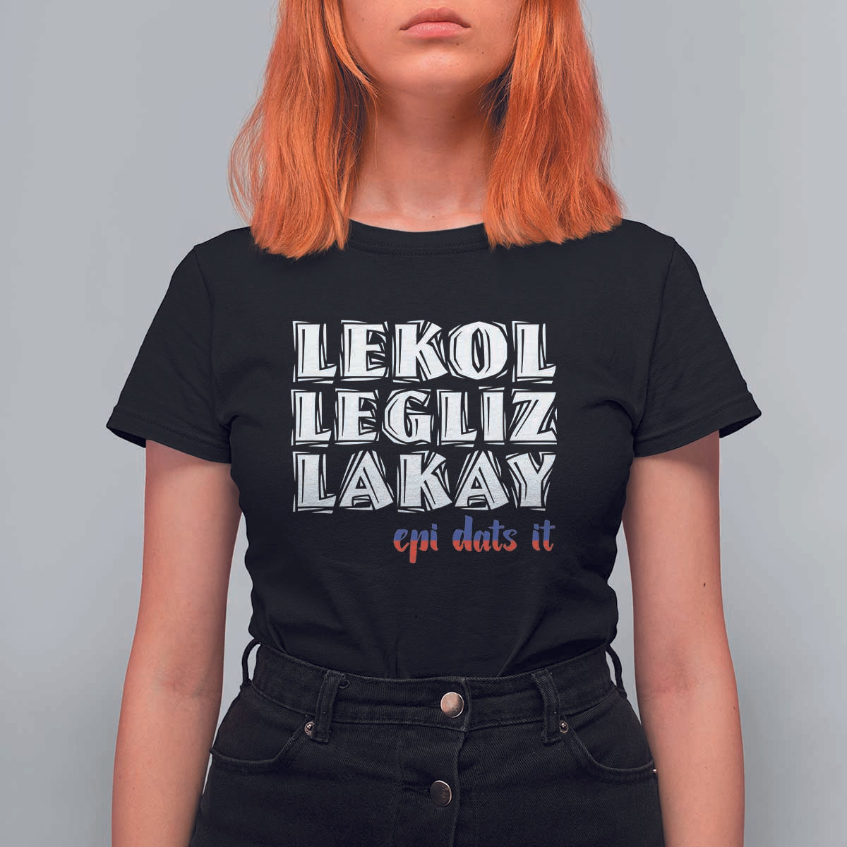 Haitian Pride T Shirt For Women Haitian Lekol Legliz Lakay Haiti Flag Creole Saying