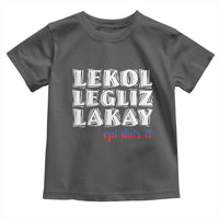 Haitian Pride Toddler T Shirt Haitian Lekol Legliz Lakay Haiti Flag Creole Saying