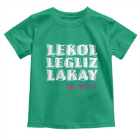 Haitian Pride Toddler T Shirt Haitian Lekol Legliz Lakay Haiti Flag Creole Saying