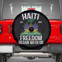 Haiti Freedom Began With Us Spare Tire Cover Haitian Flag Day