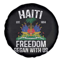 Haiti Freedom Began With Us Spare Tire Cover Haitian Flag Day