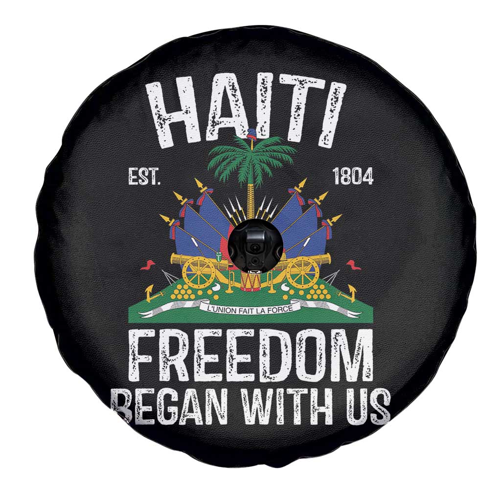 Haiti Freedom Began With Us Spare Tire Cover Haitian Flag Day