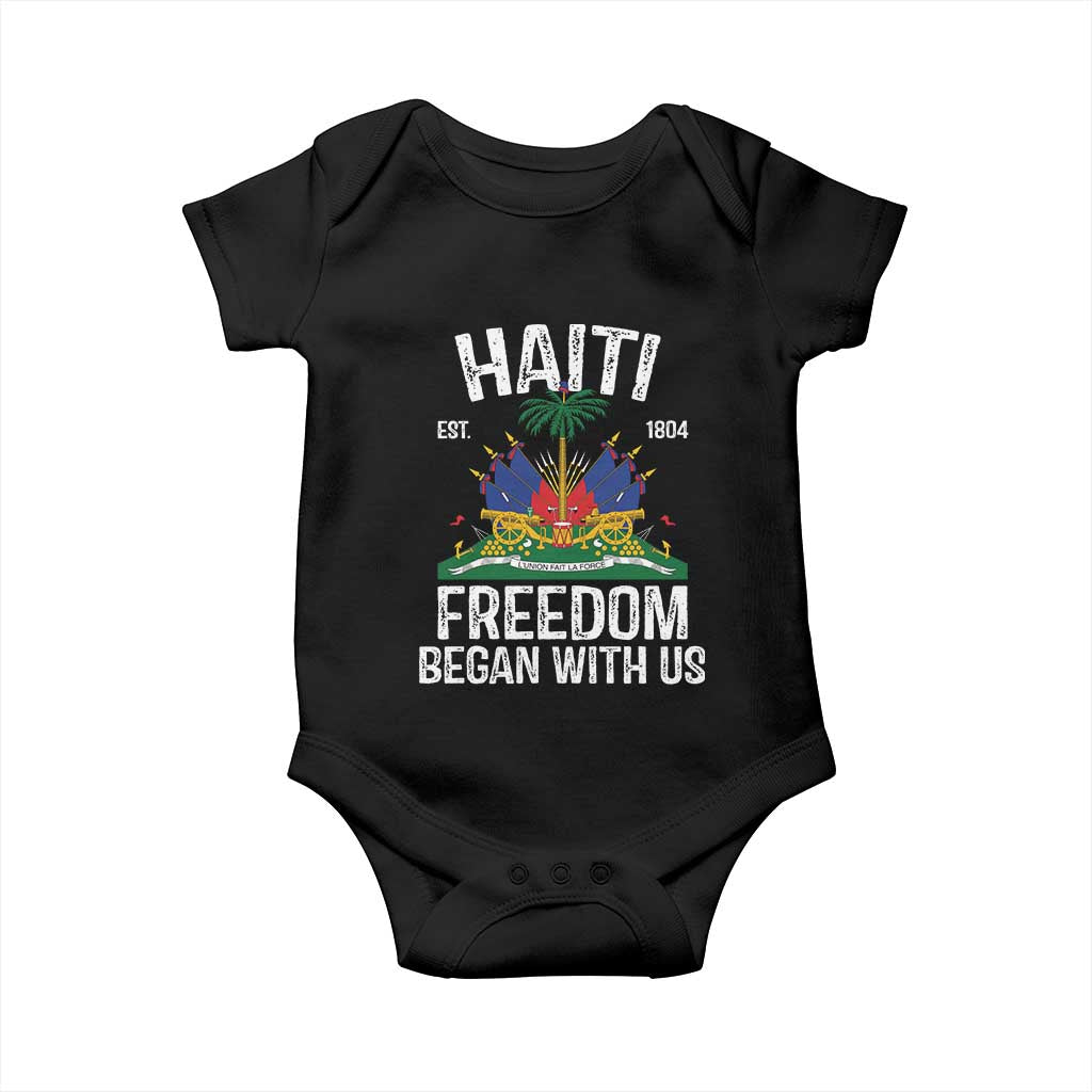 Haiti Freedom Began With Us Baby Onesie Haitian Flag Day