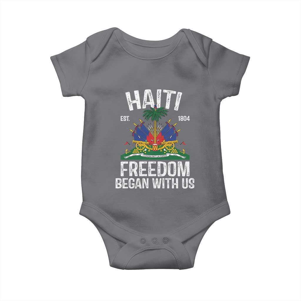 Haiti Freedom Began With Us Baby Onesie Haitian Flag Day
