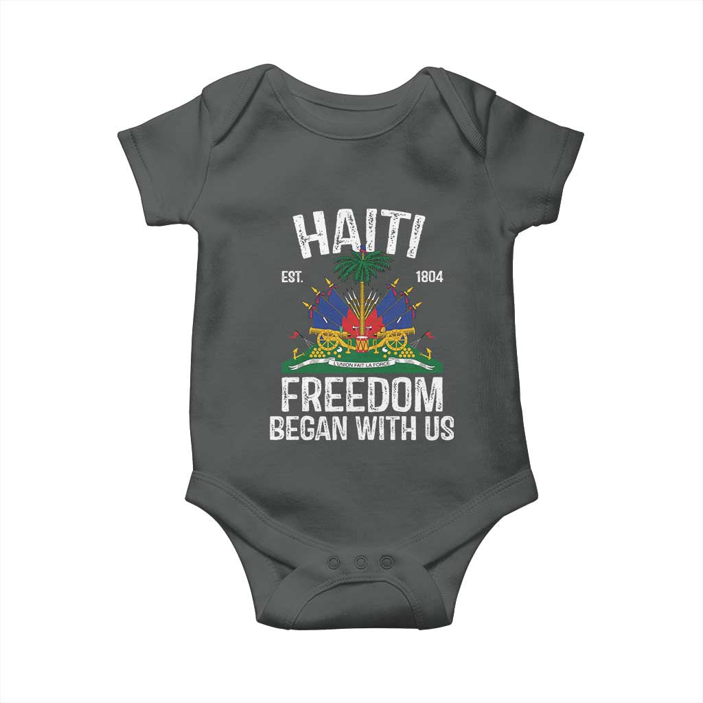 Haiti Freedom Began With Us Baby Onesie Haitian Flag Day