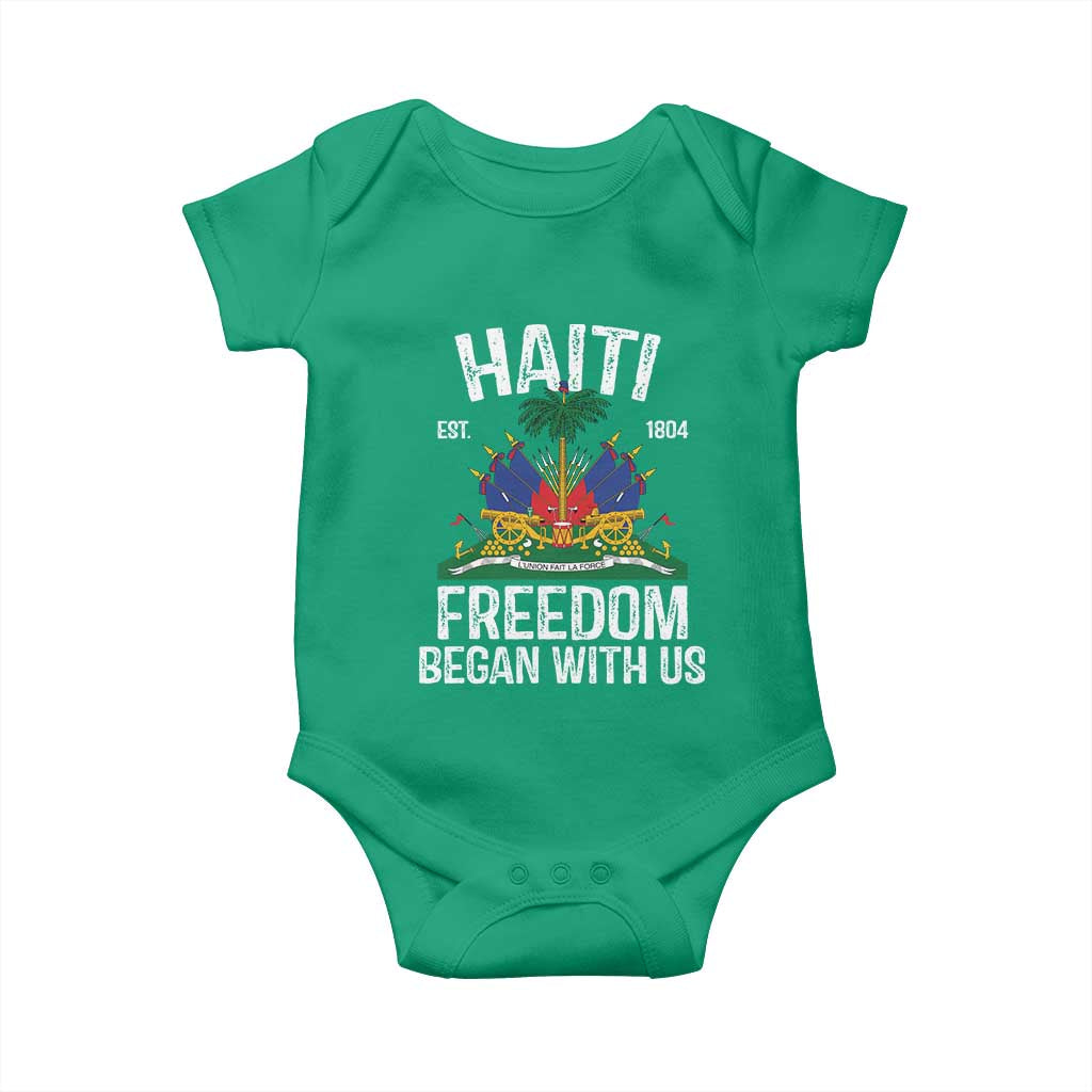 Haiti Freedom Began With Us Baby Onesie Haitian Flag Day