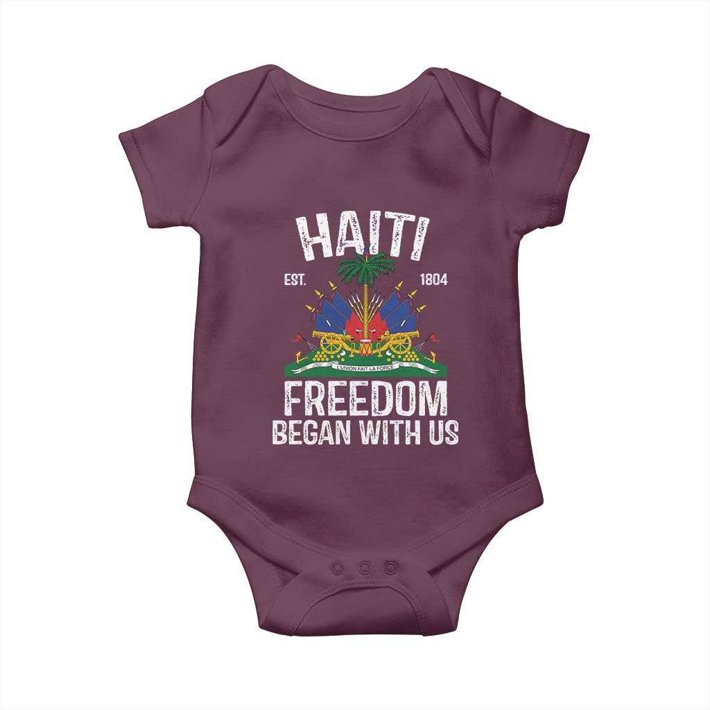 Haiti Freedom Began With Us Baby Onesie Haitian Flag Day